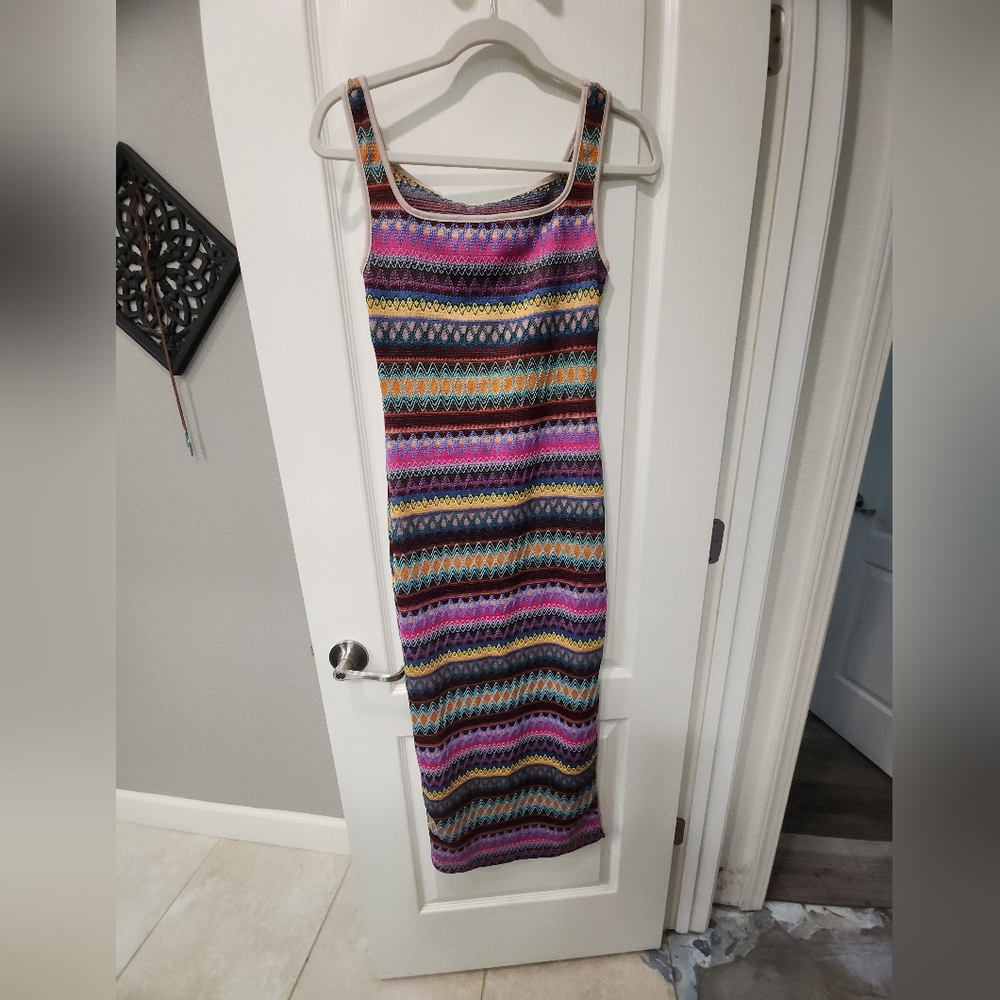 Colorful Striped Knit Dress